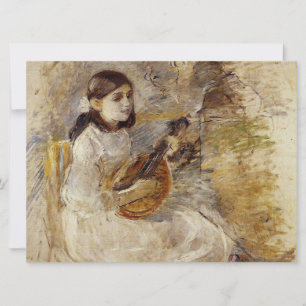 Carte Jeune fille jouant de la mandoline (de Berthe Mori