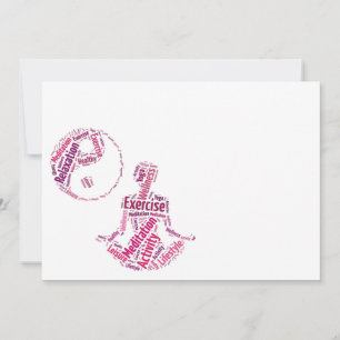 Carte Jeune fille pratiquant le yoga sous le symbole Yin