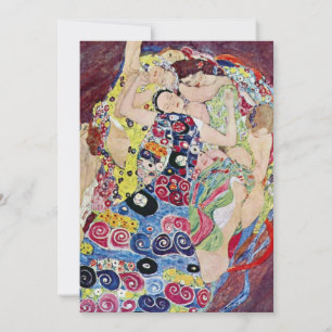 Carte Jeune fille (Vierge), Gustav Klimt, Art nouveau vi