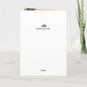 Carte Jeune fille zébrée tropicale rose et élégante (Dos)