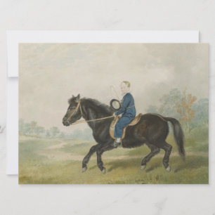 Carte Jeune garçon chevauchant un poney