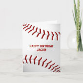 Carte jeune joueur de baseball heureux anniversaire (Devant)