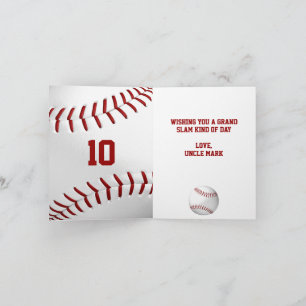 Carte jeune joueur de baseball heureux anniversaire