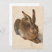 Carte Jeune lièvre | Albrecht Dürer (Devant / Derrière)