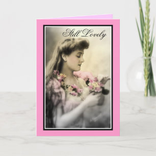 Carte Jeune Madame victorienne vintage