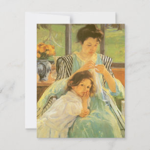 Carte Jeune Mère cousant de Mary Cassatt, Art ancien