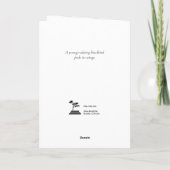 Carte Jeune oiseau en vol (Dos)