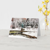 Carte Jeune pèlerin en hiver (Fleur jaune)