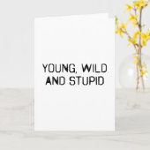 Carte Jeune sauvage et stupide (Fleur jaune)