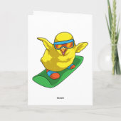 Carte Jeune snowboardeuse Snowboard (Dos)