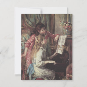 Carte Jeunes filles au piano par Pierre Renoir