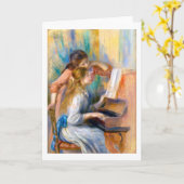 Carte Jeunes filles au piano, Renoir (Fleur jaune)