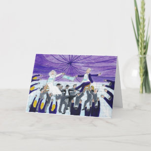 Carte Jeunes mariés de levage de mariage juif