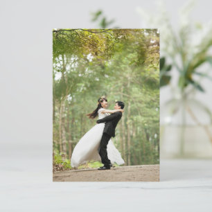 Carte Jeunes mariés parc de mariage jour de mariage mari