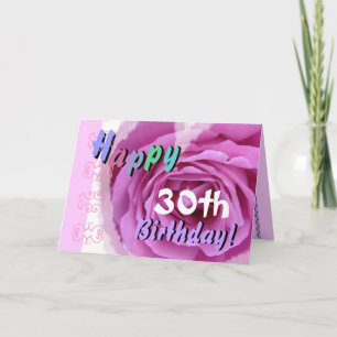 Carte JEUX 30ème anniversaire avec Rose Coeur