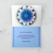 Carte JEUX 60e anniversaire avec Fleur Bleue Magique (Intérieur)