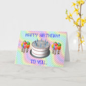 CARTE  JEUX ANNIVERSAIRE ! (Fleur jaune)