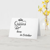 CARTE JEUX ANNIVERSAIRE À MA REINE NÉ EN **OCTOBRE** (Fleur jaune)
