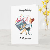 CARTE JEUX ANNIVERSAIRE À MON ***ASSISTANTE*** (Fleur jaune)