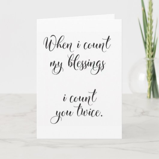 CARTE JEUX ANNIVERSAIRE À MON "BÉNÉDICTION DANS LA VIE" (Devant)