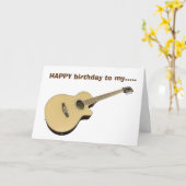 CARTE JEUX ANNIVERSAIRE À MON "GUITARISTE" PRÉFÉRÉ (Fleur jaune)