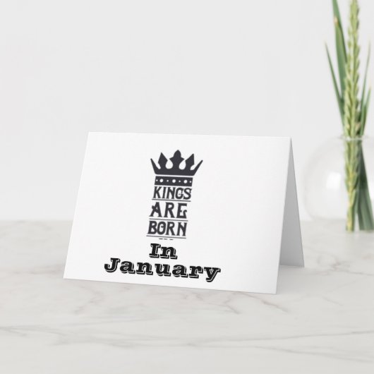 CARTE JEUX ANNIVERSAIRE À MON "ROI" NÉ EN "JANVIER" (Devant)