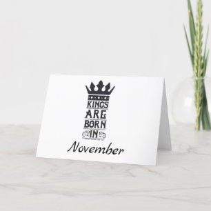 CARTE JEUX ANNIVERSAIRE À MON *ROI* NÉ EN *NOVEMBRE*