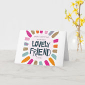 CARTE **JEUX ANNIVERSAIRE AMI AMI** (Fleur jaune)