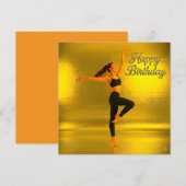 CARTE JEUX ANNIVERSAIRE AVEC UNE FILLE DANGEREUSE (Devant / Derrière)