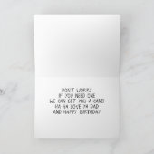 CARTE JEUX ANNIVERSAIRE ***DAD*** SE SENTIR PLUS ÂGÉ AUJ (Intérieur)