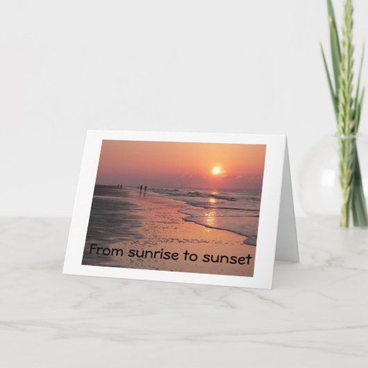 CARTE "JEUX ANNIVERSAIRE DU LEVER AU SOLEIL (Devant)