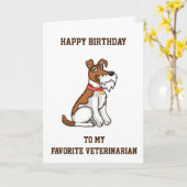 CARTE **JEUX ANNIVERSAIRE** FAVORIT **VÉTÉRINAIRE** (Fleur jaune)