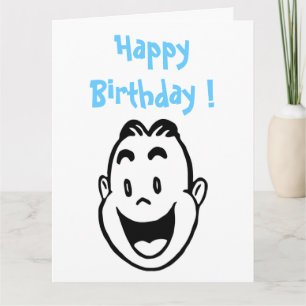 CARTE "JEUX ANNIVERSAIRE" HEUREUX VISAGE
