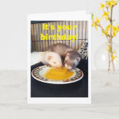 CARTE JEUX ANNIVERSAIRE-NOUS L'AVONS REÇU À NOTRE FIN (Fleur jaune)