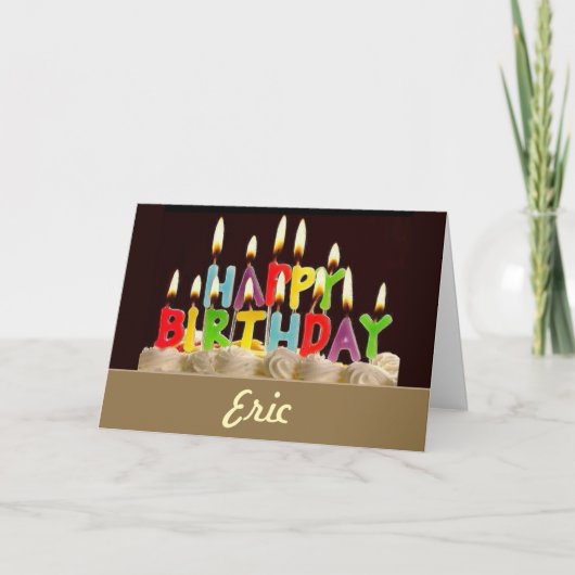 Carte JEUX ANNIVERSAIRE ! PERSONNALISÉ Eric CARD (Devant)