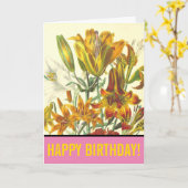 Carte "JEUX ANNIVERSAIRE !" + Plantes & Fleurs (Fleur jaune)