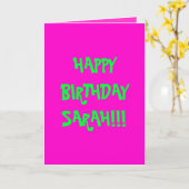 CARTE JEUX ANNIVERSAIRE SARAH ! ! ! (Fleur jaune)
