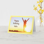 CARTE ***JEUX ANNIVERSAIRE*** SOEUR (Fleur jaune)