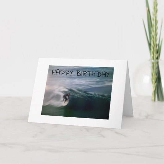 CARTE JEUX ANNIVERSAIRE ****SURFER**** (Devant)