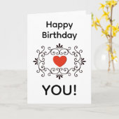 CARTE JEUX ANNIVERSAIRE, VOUS (Fleur jaune)