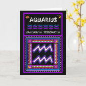 CARTE JEUX AQUARIUS D'ANNIVERSAIRE ! (Fleur jaune)