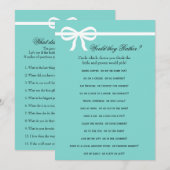 Carte Jeux de Baby Shower Mariage Double Face Aqua & Rub (Devant / Derrière)