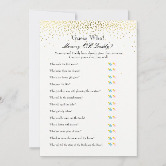 Carte Jeux De Baby Shower Souhaits Pour Le Bebe Et La Zazzle Be