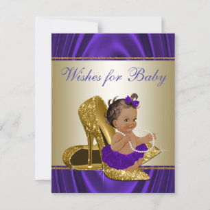 Carte Jeux de Baby Shower Violet pour Filles Souhaitées