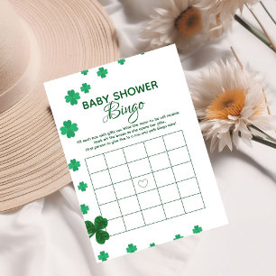 Carte Jeux de bingo Baby shower St patrick pour la fête