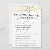 Carte Jeux de Fête des mariées Confetti Gold Double Side (Dos)