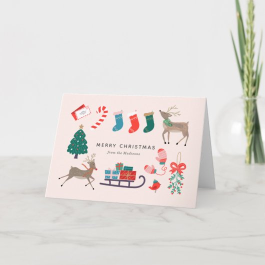 Carte Jeux de rennes de Noël (Devant)