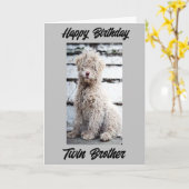 CARTE **JEUX FRÈRE JUMEAU D'ANNIVERSAIRE** (Fleur jaune)