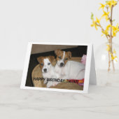 CARTE JEUX JEUX JUMEAUX D'ANNIVERSAIRE (Fleur jaune)