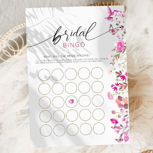 Carte Jeux minimaliste Floral Rose de rubis